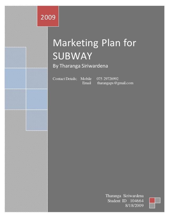 Subway Market penetration restaurant for explanation